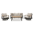 Signature Design by Ashley Virga Zinc Outdoor Sofa/Chairs/Table (Set of 4)
