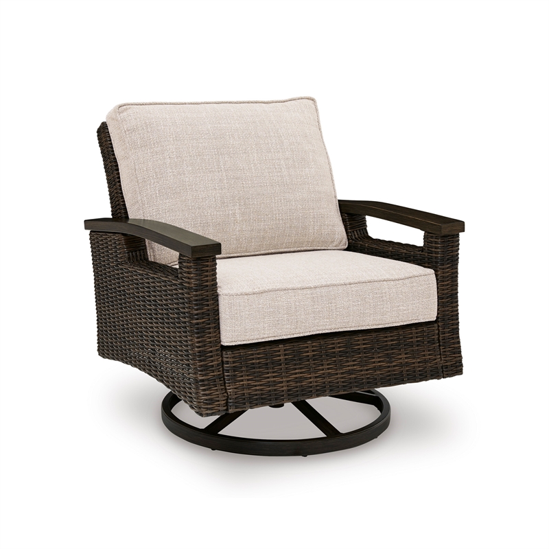 Signature Design by Ashley Pinecone Vale Outdoor Swivel Lounge Chair (Set of 2)
