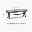 Signature Design by Ashley Inlet Nettle Outdoor Bench with Cushion