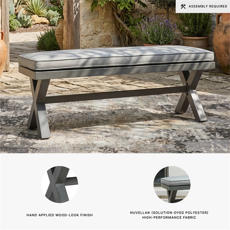 Signature Design by Ashley Inlet Nettle Outdoor Bench with Cushion