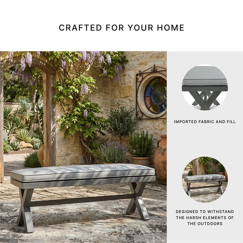 Signature Design by Ashley Inlet Nettle Outdoor Bench with Cushion