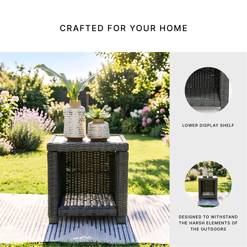 Signature Design by Ashley Inlet Nettle Outdoor End Table