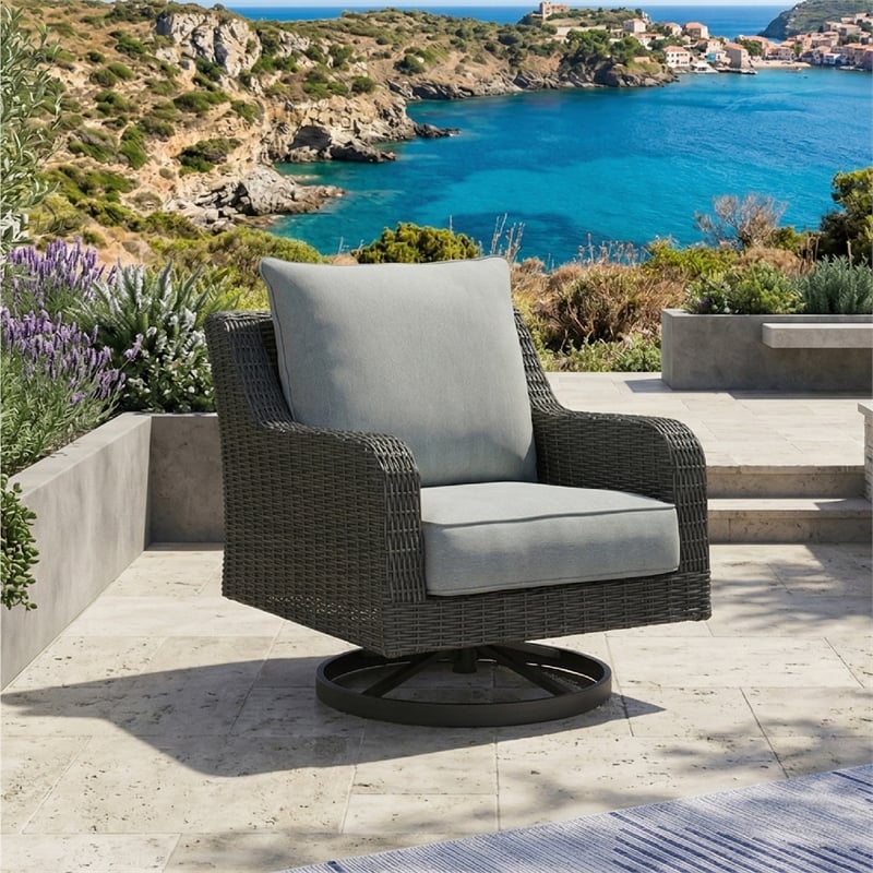 Signature Design by Ashley Inlet Nettle Outdoor Swivel Lounge with Cushion