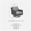 Signature Design by Ashley Inlet Nettle Outdoor Swivel Lounge with Cushion