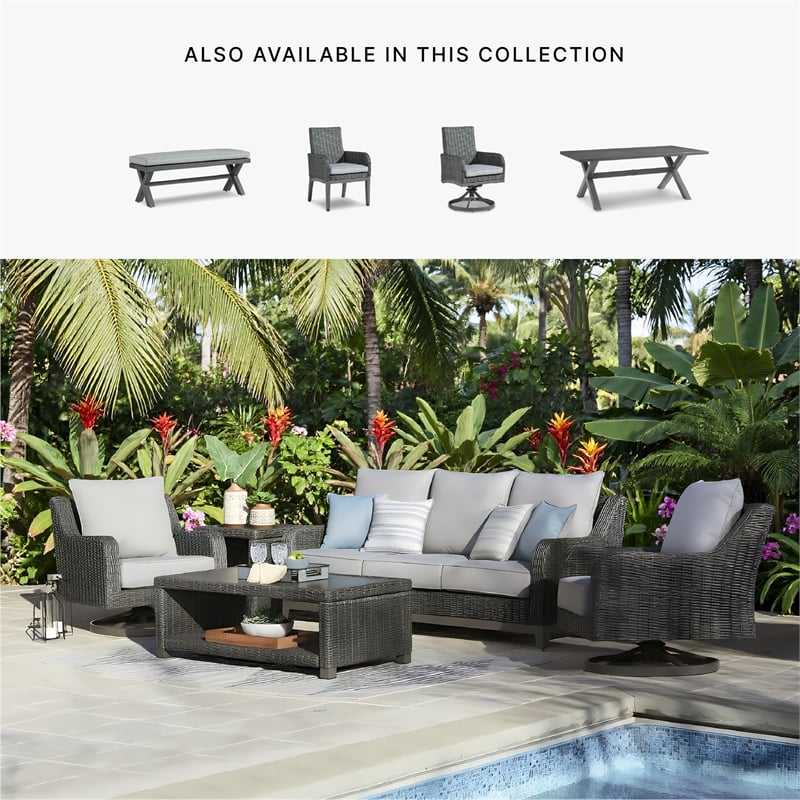 Signature Design by Ashley Inlet Nettle Outdoor Swivel Lounge with Cushion