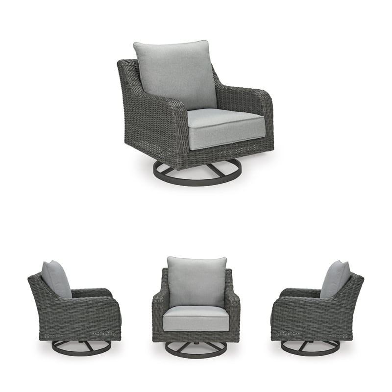Signature Design by Ashley Inlet Nettle Outdoor Swivel Lounge with Cushion