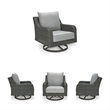 Signature Design by Ashley Inlet Nettle Outdoor Swivel Lounge with Cushion