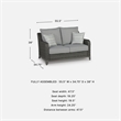 Signature Design by Ashley Inlet Nettle Outdoor Loveseat with Cushion