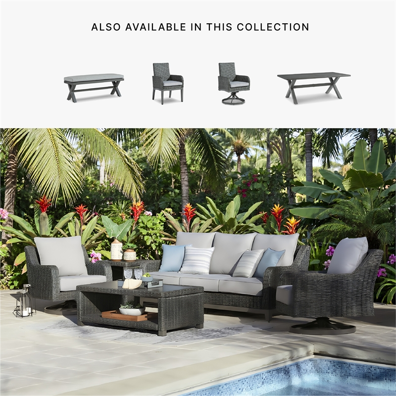 Signature Design by Ashley Inlet Nettle Outdoor Loveseat with Cushion
