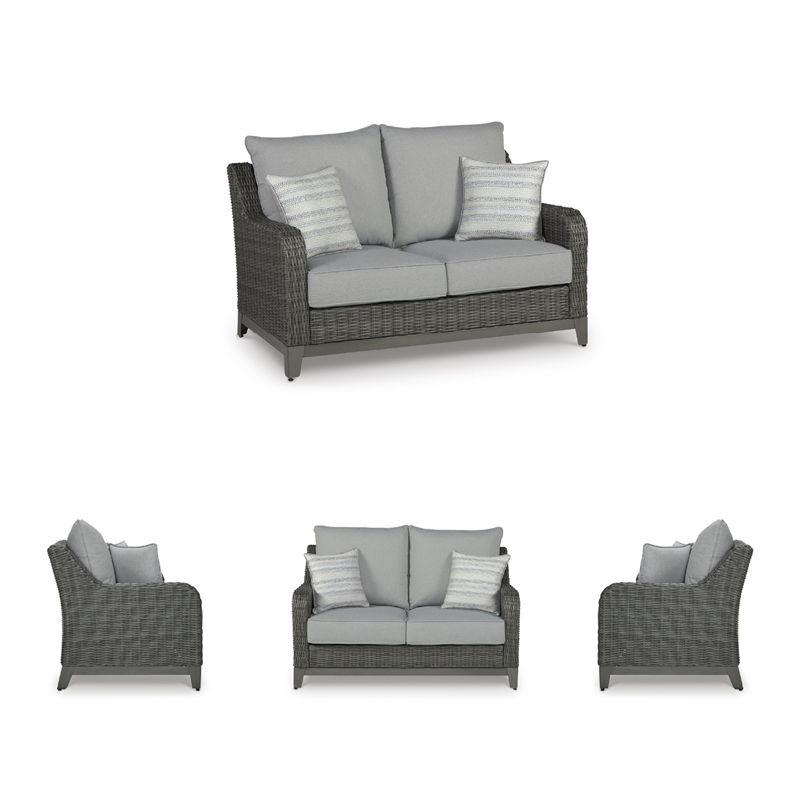 Signature Design by Ashley Inlet Nettle Outdoor Loveseat with Cushion