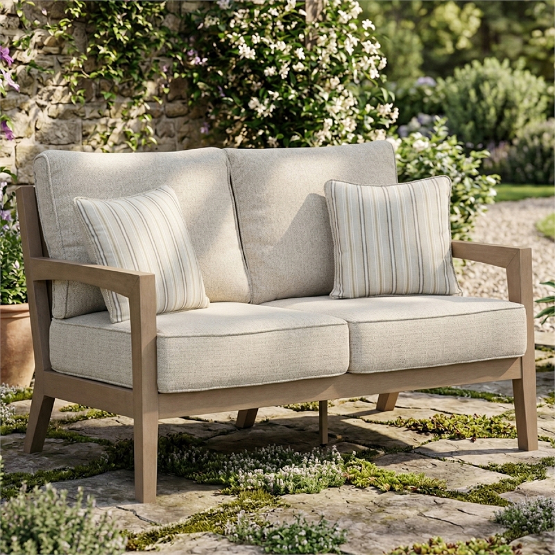 Signature Design by Ashley Myrtle Shore Outdoor Loveseat with Cushion