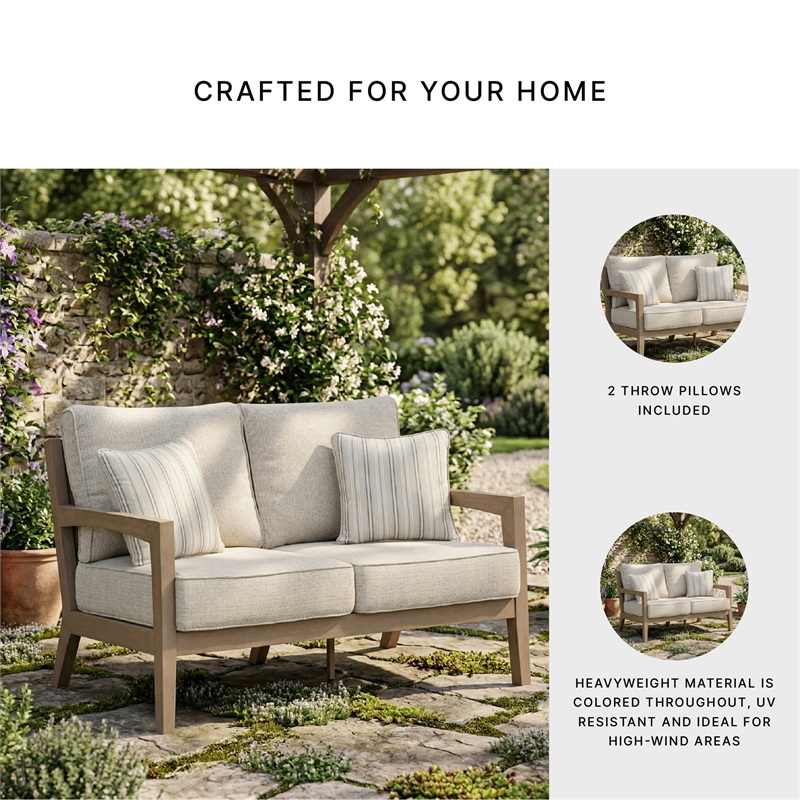 Signature Design by Ashley Myrtle Shore Outdoor Loveseat with Cushion