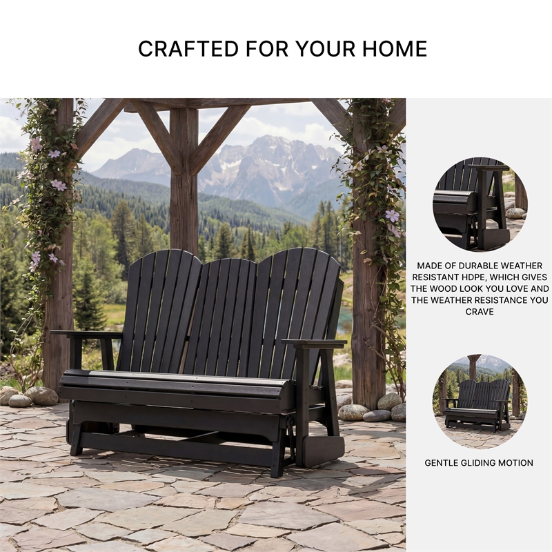 Signature Design by Ashley Lapis Rain Outdoor Glider Loveseat