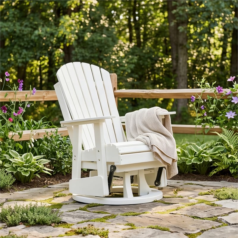 Signature Design by Ashley Lapis Rain Outdoor Swivel Glider Chair