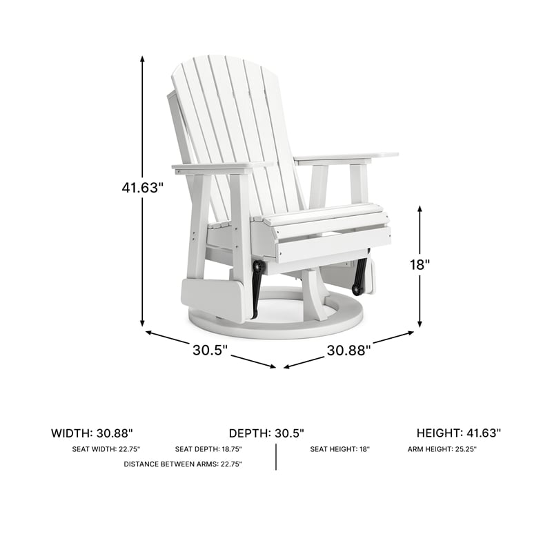 Signature Design by Ashley Lapis Rain Outdoor Swivel Glider Chair