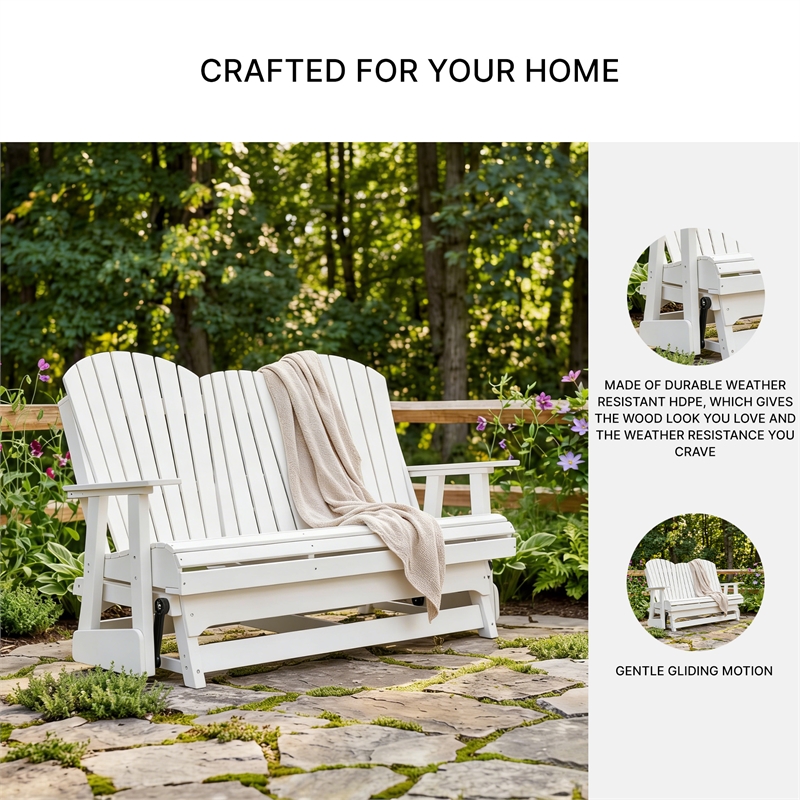 Signature Design by Ashley Lapis Rain Outdoor Glider Loveseat