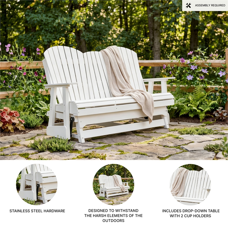 Signature Design by Ashley Lapis Rain Outdoor Glider Loveseat