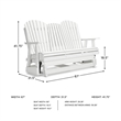 Signature Design by Ashley Lapis Rain Outdoor Glider Loveseat