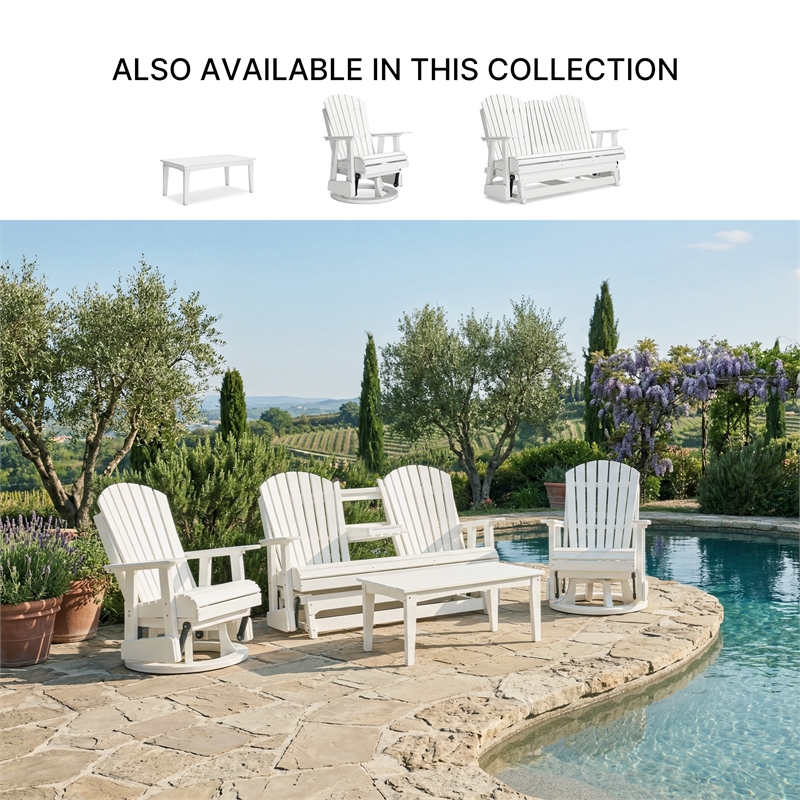 Signature Design by Ashley Lapis Rain Outdoor Glider Loveseat