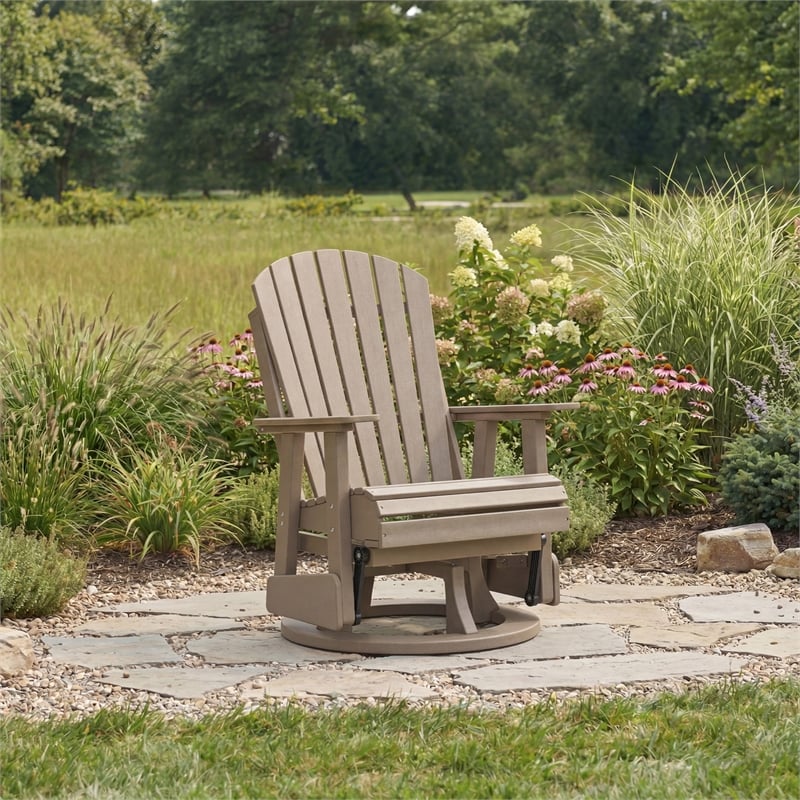Signature Design by Ashley Lapis Rain Outdoor Swivel Glider Chair