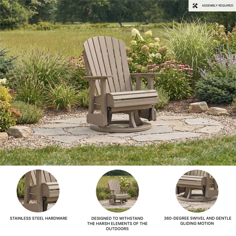 Signature Design by Ashley Lapis Rain Outdoor Swivel Glider Chair