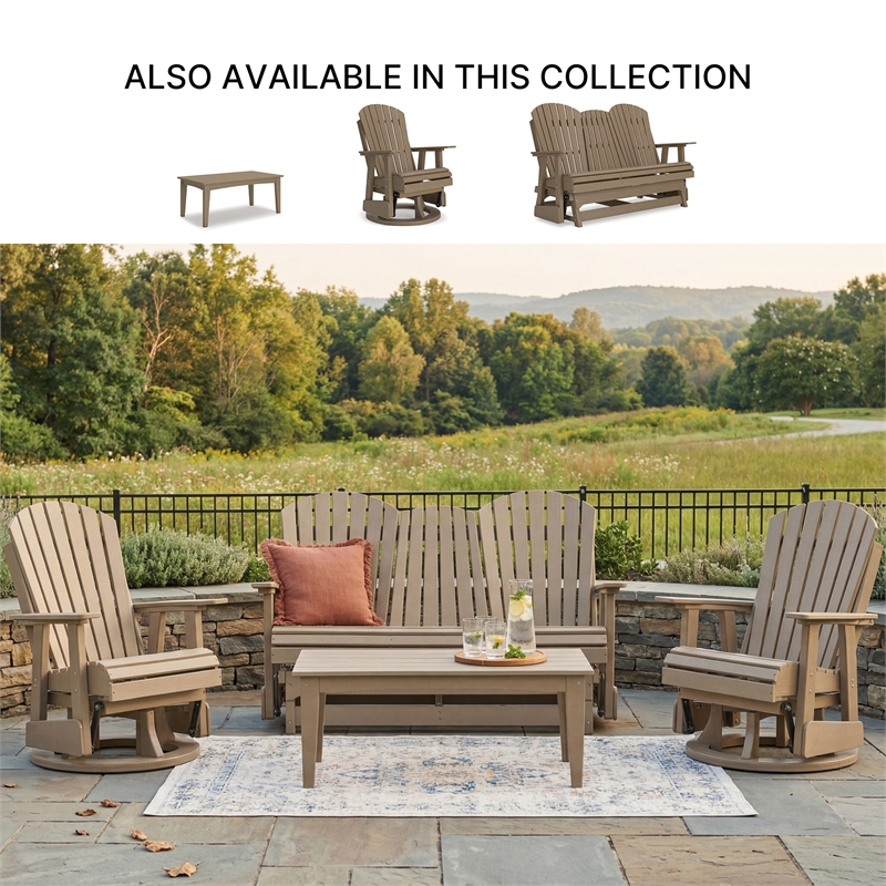 Signature Design by Ashley Lapis Rain Outdoor Swivel Glider Chair