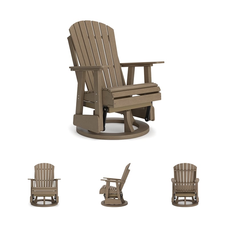 Signature Design by Ashley Lapis Rain Outdoor Swivel Glider Chair