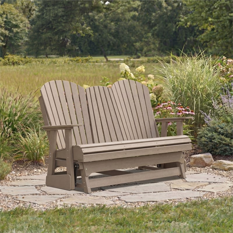 Signature Design by Ashley Lapis Rain Outdoor Glider Loveseat