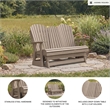 Signature Design by Ashley Lapis Rain Outdoor Glider Loveseat