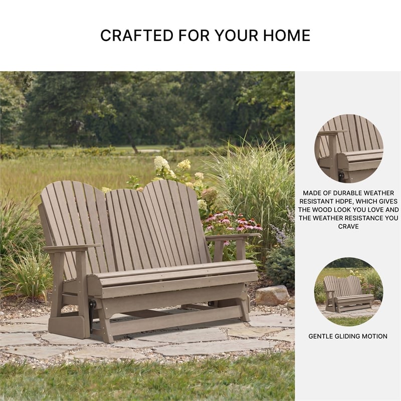 Signature Design by Ashley Lapis Rain Outdoor Glider Loveseat