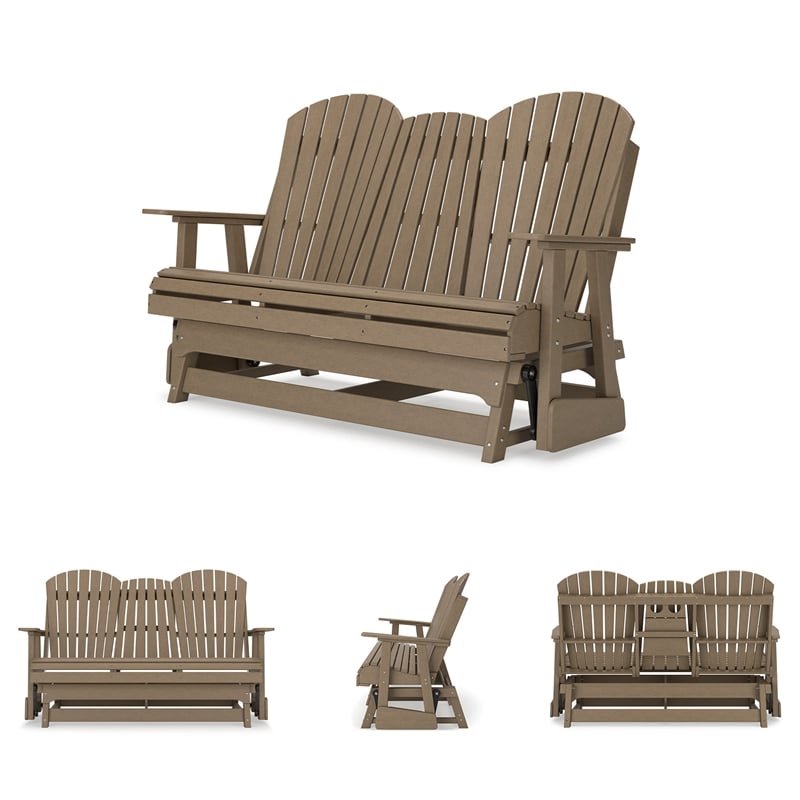 Signature Design by Ashley Lapis Rain Outdoor Glider Loveseat