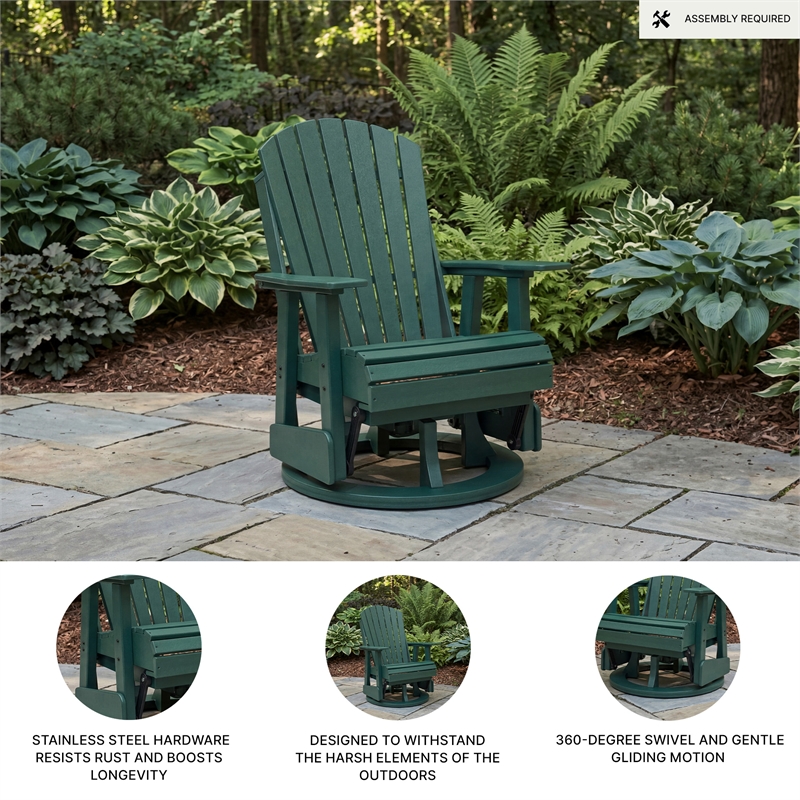 Signature Design by Ashley Lapis Rain Outdoor Swivel Glider Chair