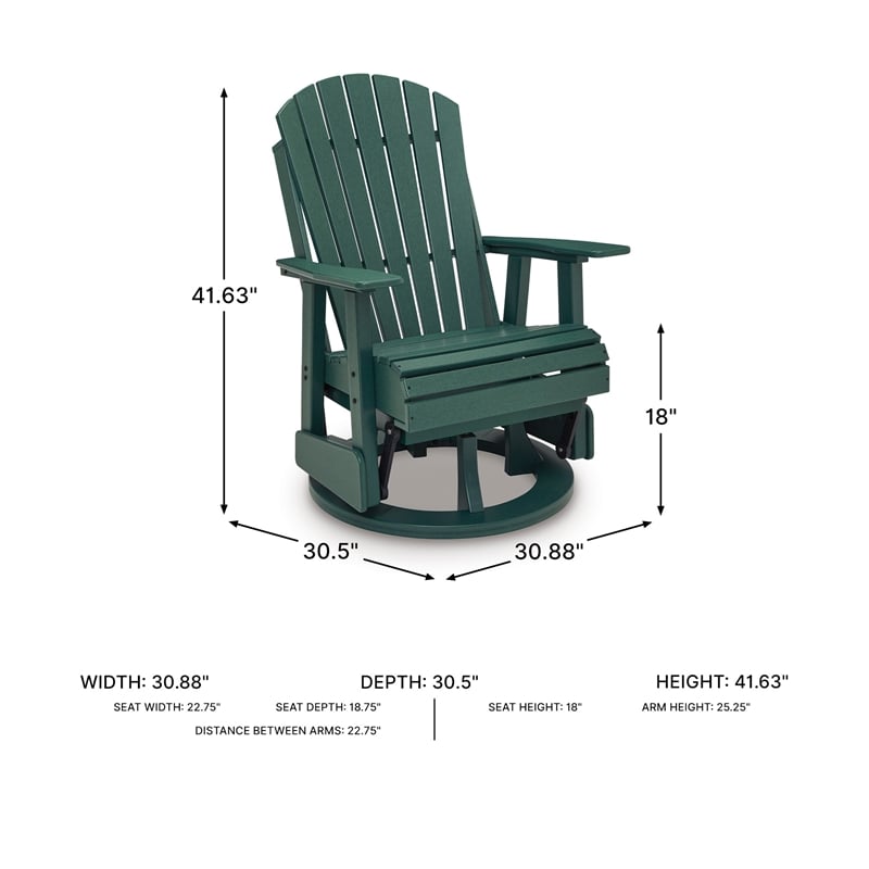 Signature Design by Ashley Lapis Rain Outdoor Swivel Glider Chair