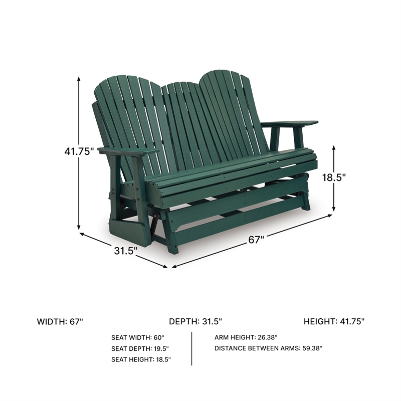 Signature Design by Ashley Lapis Rain Outdoor Loveseat Glider