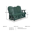 Signature Design by Ashley Lapis Rain Outdoor Loveseat Glider