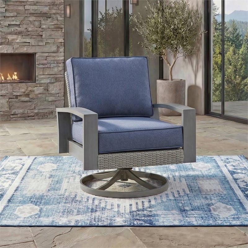 Signature Design by Ashley Gale Limestone Outdoor Swivel Lounge Chair