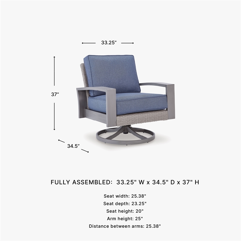 Signature Design by Ashley Gale Limestone Outdoor Swivel Lounge Chair