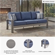 Signature Design by Ashley Gale Limestone Outdoor Sofa with Cushion
