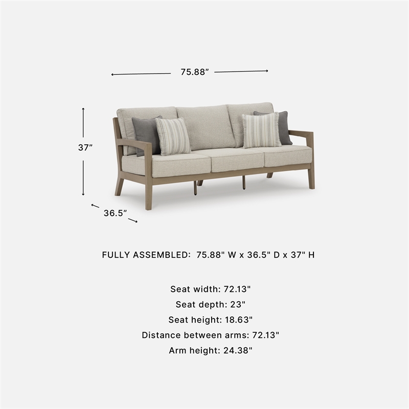Signature Design by Ashley Myrtle Shore Outdoor Sofa with Cushion