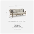 Signature Design by Ashley Myrtle Shore Outdoor Sofa with Cushion