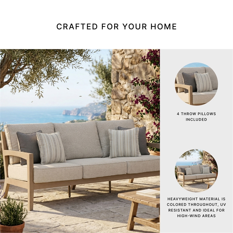Signature Design by Ashley Myrtle Shore Outdoor Sofa with Cushion