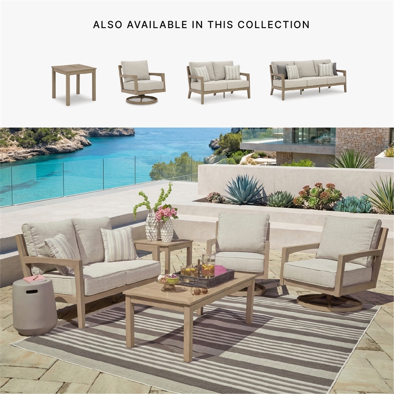 Signature Design by Ashley Myrtle Shore Outdoor Sofa with Cushion