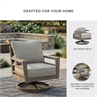 Signature Design by Ashley Narwhal Smoke Outdoor Swivel Lounge with Cushion