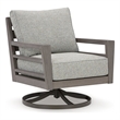 Signature Design by Ashley Narwhal Smoke Outdoor Swivel Lounge with Cushion