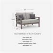 Signature Design by Ashley Narwhal Smoke Outdoor Loveseat with Cushion
