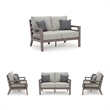 Signature Design by Ashley Narwhal Smoke Outdoor Loveseat with Cushion