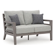 Signature Design by Ashley Narwhal Smoke Outdoor Loveseat with Cushion