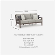 Signature Design by Ashley Narwhal Smoke Outdoor Sofa with Cushion