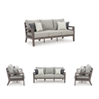Signature Design by Ashley Narwhal Smoke Outdoor Sofa with Cushion
