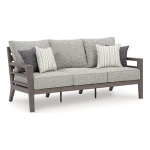 Signature Design by Ashley Narwhal Smoke Outdoor Sofa with Cushion